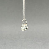 Estate 14K W Gold 0.94ct I/VS2 OMC Diamond Solitaire Pendant