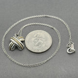 Estate Tiffany & Co. SS 18 Signature X Pendant