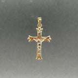 Estate 14K TT 27.9mm Crucifix Pendant