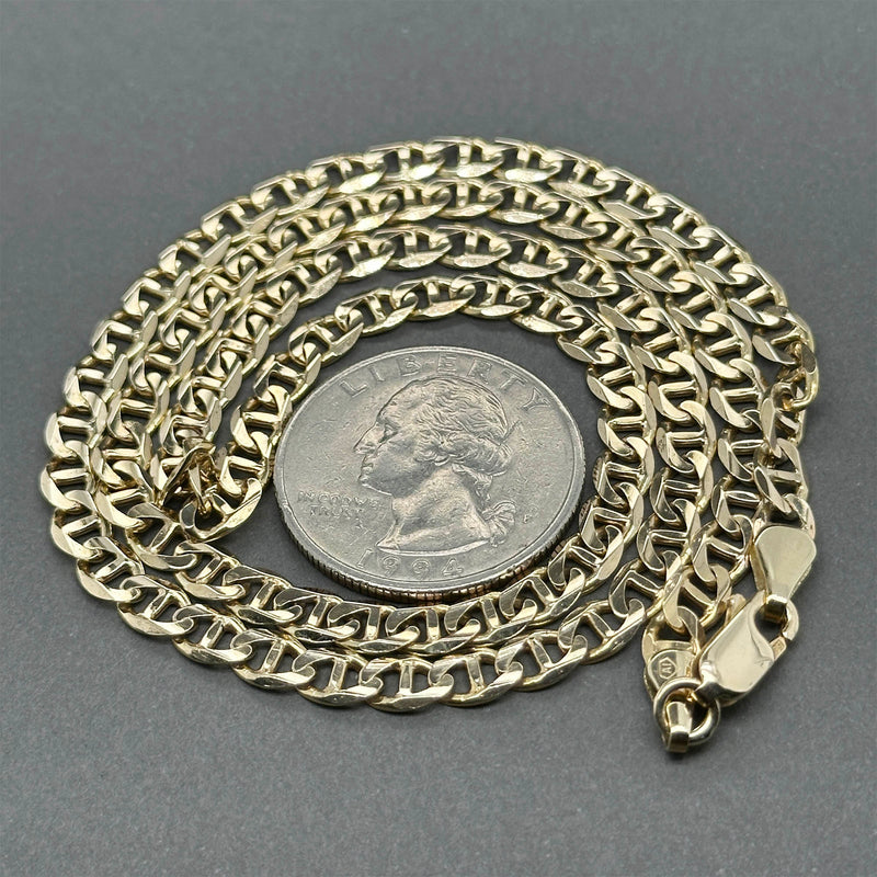 Estate 14K Y Gold 4.72mm 20.5” Anchor Chain