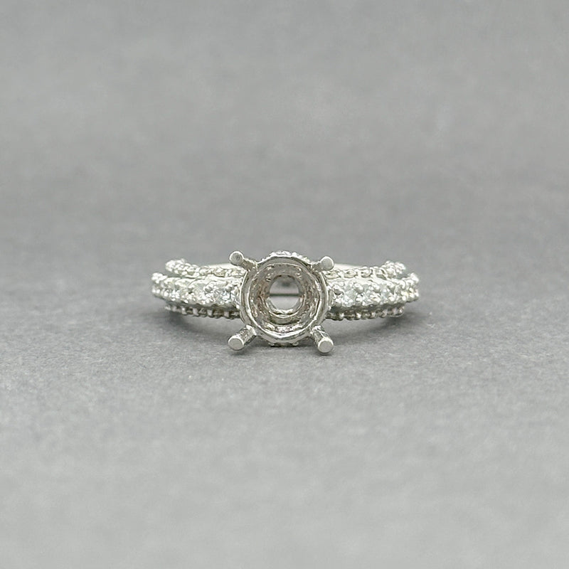 Estate 14K W Gold 0.90ctw I/SI2-I1 Diamond Mounting