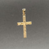 Estate 14K Y Gold 27.7mm Cross Pendant