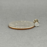 Estate 14K W Gold 0.16ct F/SI1 Diamond Single Stud Earring