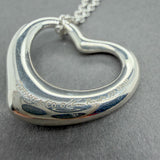 Estate Tiffany & Co. Peretti SS Open Heart Pendant
