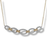 14K Y Gold 18" 0.33ctw G/SI1 Open Oval Diamond Necklace