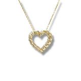14K Y Gold 0.50ctw F/VS2 Lab Created Diamond Heart Pendant