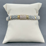 Estate Lagos SS 18 0.54ctw Diamond Caviar Bracelet