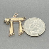 Estate 14K Y Gold 30.6mm Chai Pendant