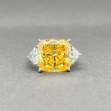 Estate 14K W Gold CZ Three Stone Ring