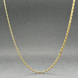 Estate 14K Y Gold 1.37mm 18.25” Bar Link Chain