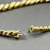 Estate 18K Y Gold 1.34ctw F-H/SI1 Diamond Link Necklace