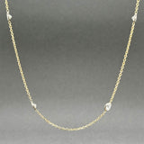 Estate 14K Y Gold 1.13ctw F-G/SI1-I1 Diamond By The Yard Necklace