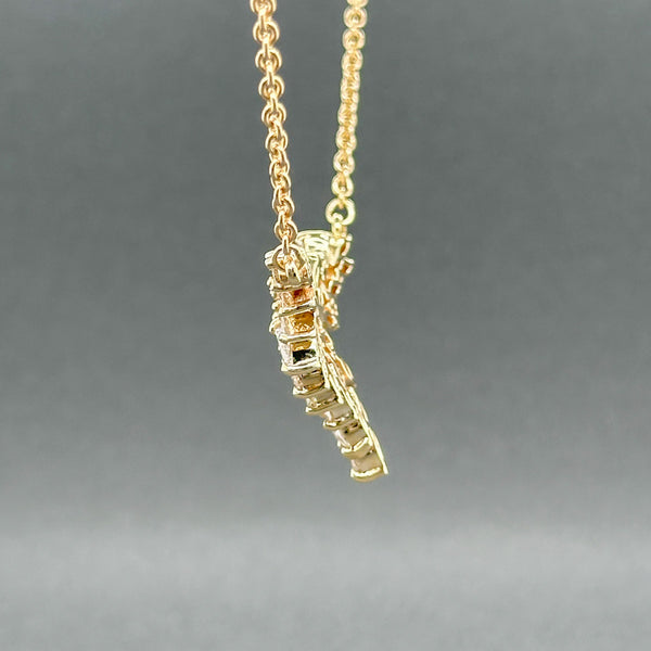 Estate 14K Y Gold 1.55ctw J-M/SI1-2 Diamond V Necklace