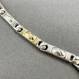 Estate SS 18 3.93mm Fancy Bar Link Bracelet