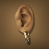 Estate 14K Y Gold 25.32mm Hoop Earrings