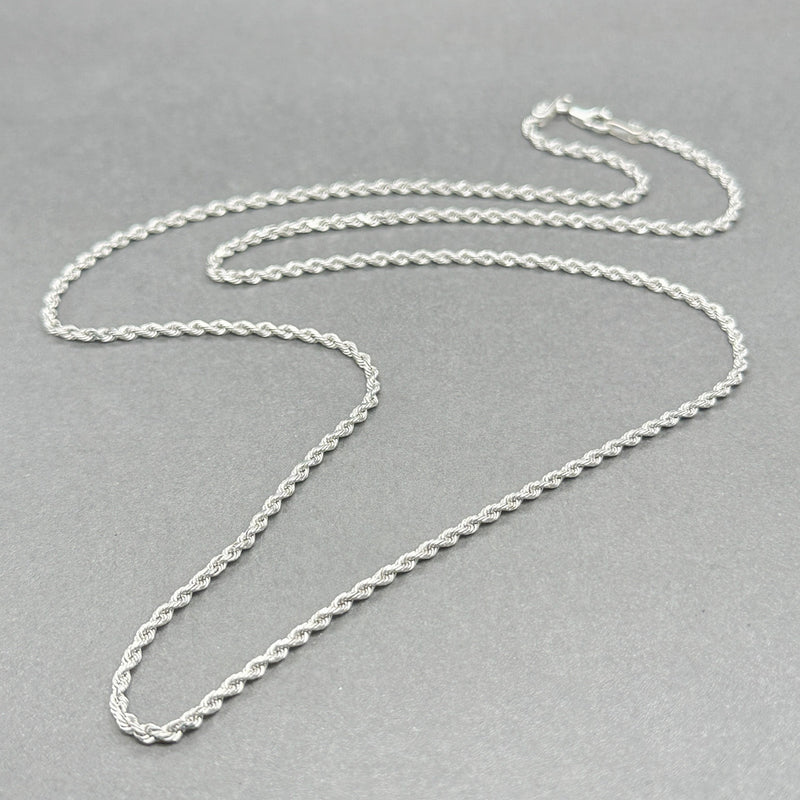 Estate 14K W Gold 1.82mm 20” Rope Chain