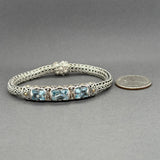 Estate John Hardy SS 18 6.14ctw Topaz Dot Bracelet