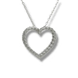 SS 1ctw F-G/VS2 Lab Created Diamond Heart Pendant