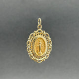 Estate 14K Y Gold Miraculous Medal Pendant