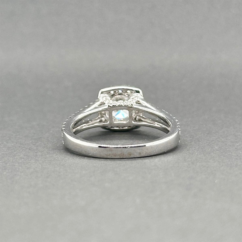 Estate 14K W Gold 1.37ctw Diamond Eng. Ring