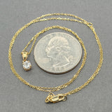Estate 14K Y Gold 0.19ct H/VS2 Diamond Solitaire Pendant