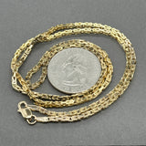 Estate 14K Y Gold 1.94mm 20.25” Byzantine Chain