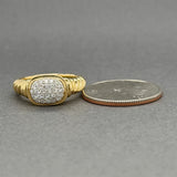 Estate 18K Y Gold 0.34ctw H-I/SI1 Diamond Cluster Ring