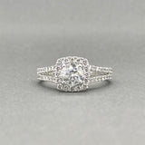 Estate 14K W Gold 1.37ctw Diamond Eng. Ring