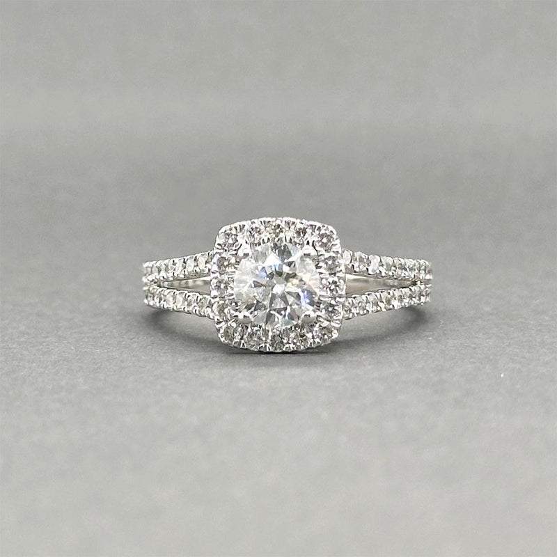 Estate 14K W Gold 1.37ctw Diamond Eng. Ring