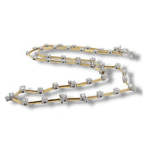 14K Y Gold 16" 1.72ctw F/SI1 Bar Diamond Necklace