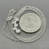 Estate 14K W Gold 0.72ctw Diamond Bubble Pendant