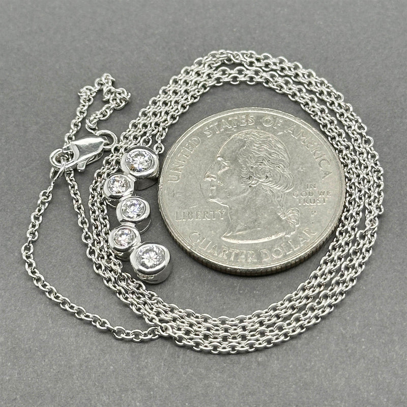 Estate 14K W Gold 0.72ctw Diamond Bubble Pendant