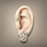 Estate David Yurman 18K Y Gold 1.20ctw G-H/VS2-SI1 Diamond Lattice Earrings