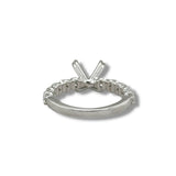 14K W Gold 0.92ctw  G/I1 Diamond Mounting