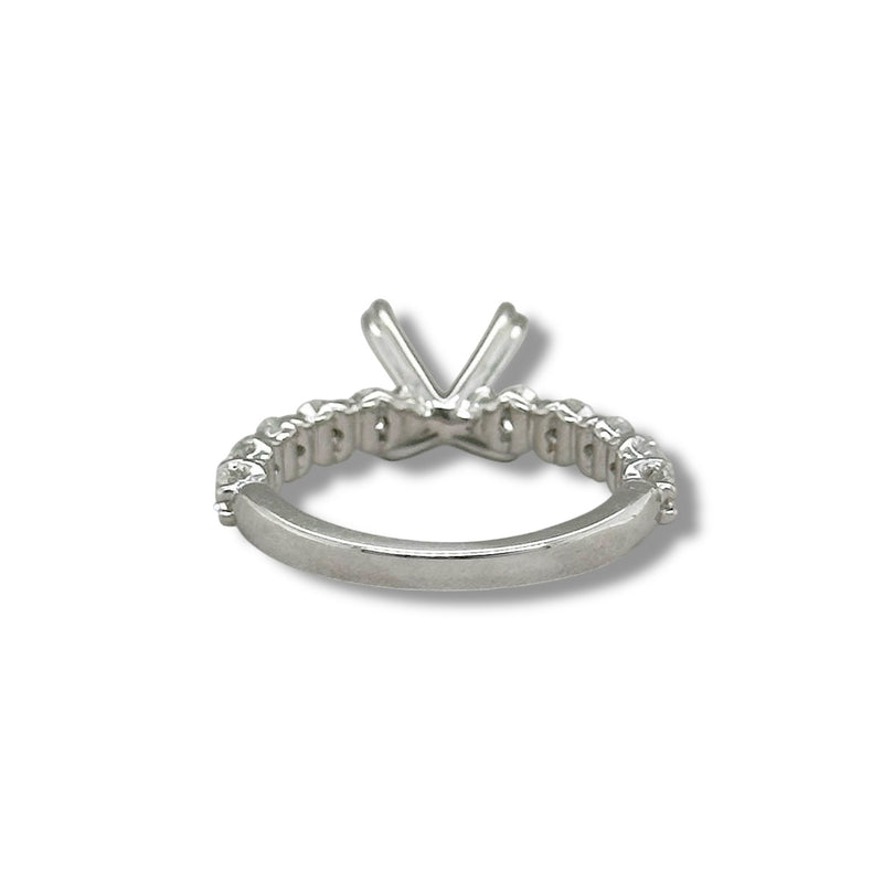 14K W Gold 0.92ctw  G/I1 Diamond Mounting