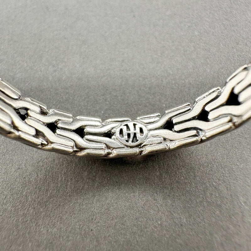 Estate John Hardy SS 22 Palu Classic Chain Hoop Earrings