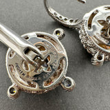 Estate Judith Ripka SS CZ Diamonique Drop Earrings
