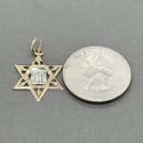 Estate 14K TT Gold Star of David Pendant