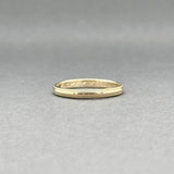 Estate 14K Y Gold 2.19mm Milgrain Ring