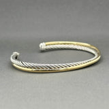 Estate David Yurman SS 18 Crossover Cuff Bracelet