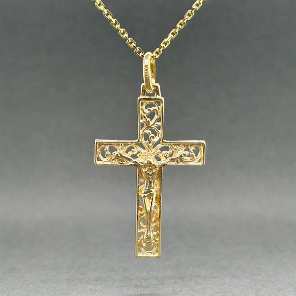Estate 14K Y Gold Crucifix Pendant