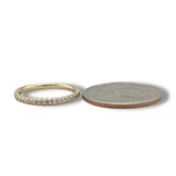 14K Y Gold 0.42ctw G/SI1 French Pave 3/4 Around Diamond Band