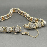 Estate 10K TT Gold 3.99ctw Fancy Brown/I1 Diamond Cluster Bracelet
