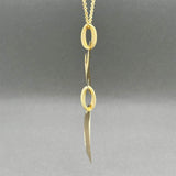 Estate 18K Y Gold Triple Link Pendant