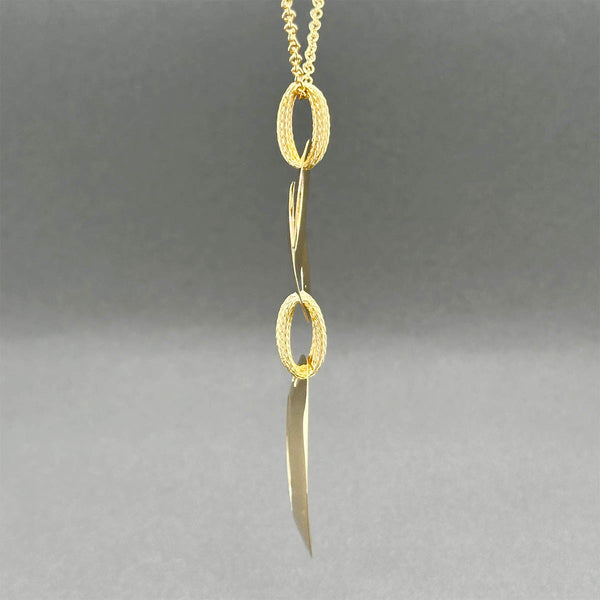 Estate 18K Y Gold Triple Link Pendant