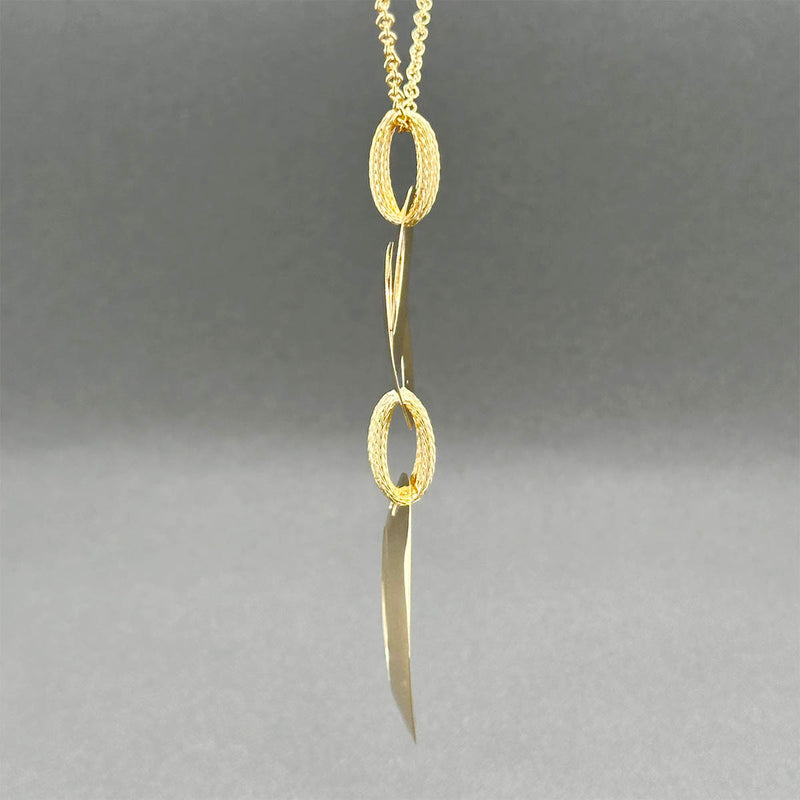 Estate 18K Y Gold Triple Link Pendant