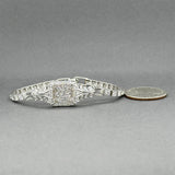 Estate 14K W Gold 2.19ctw Diamond Cluster Bracelet