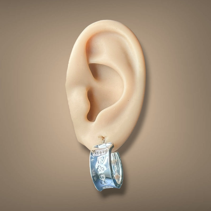 Estate Tiffany & Co. SS 1837 Hoop Earrings