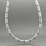Estate Tiffany & Co. SS Hematite Aztec Zigzag Necklace
