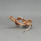 Estate 18K Y Gold 0.26ct Ruby & 0.30ctw Diamond Flower Brooch